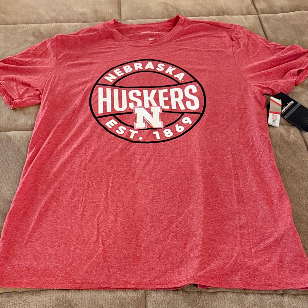 Nebraska Huskers Men's Red Short Sleeve Tee